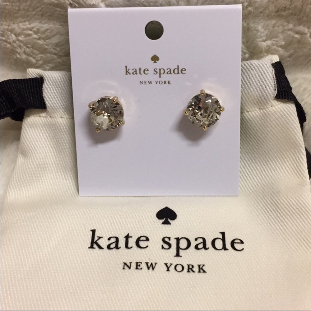 NWT KATE SPADE STUDS earrings - Clear Stones